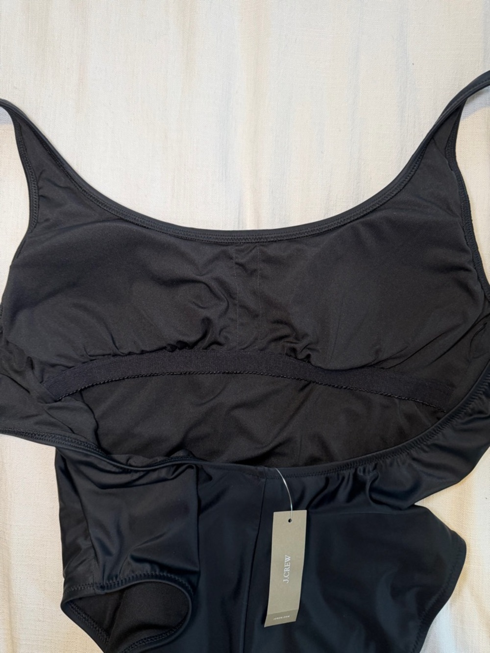 J Crew NWT Swim Scoop Back Swimsuit Size 8 Black - Picture 6 of 12